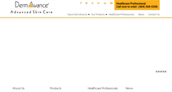 Desktop Screenshot of dermavance.com